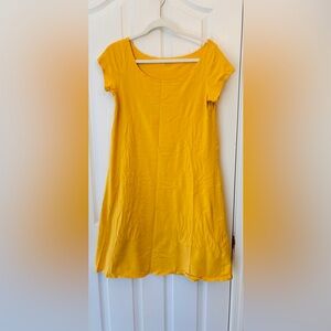 Eileen Fisher Sunny Yellow A-Line Dress 90% Women’s Size Small Classic